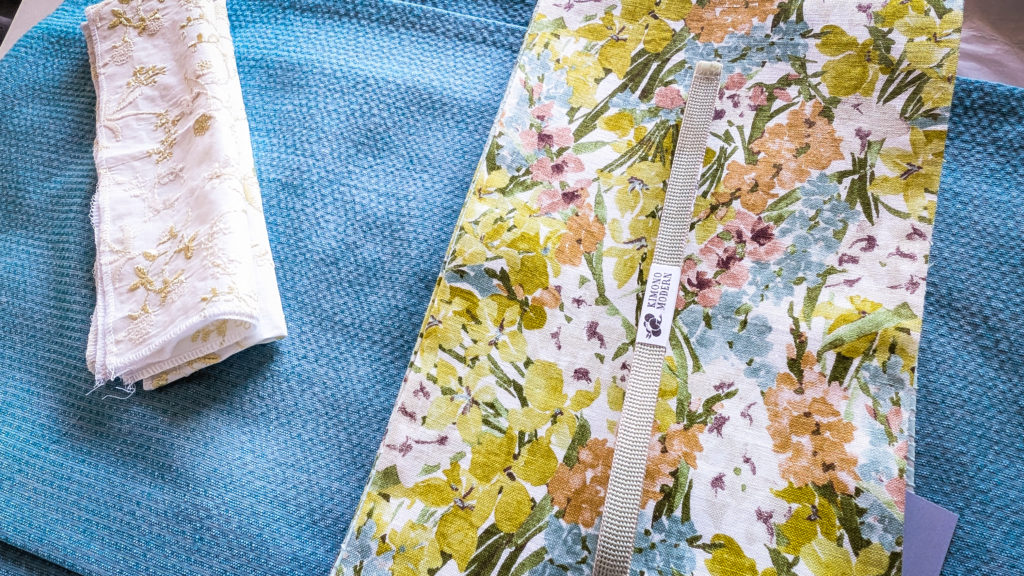 Blue Kimono and obi with liberty print