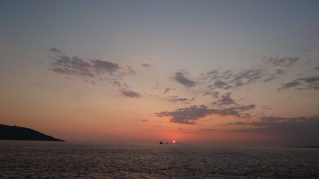 Sunset, sea and sky